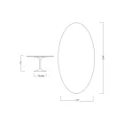 Mesa Tulipa Eero Saarinen H 73 Oval em Cerâmica Marquinia Made in Italy - Escarlate Viadurini