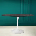 Mesa Tulipa Eero Saarinen H 73 Oval em Cerâmica Noir Desire Made in Italy - Escarlate Viadurini