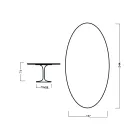 Mesa Tulipa Eero Saarinen H 73 Oval em Carvalho Natural Made in Italy - Escarlate Viadurini