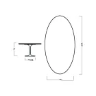 Mesa Tulipa Eero Saarinen H 73 Oval em Carvalho Moka Made in Italy - Escarlate Viadurini