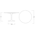 Mesa Tulipa Eero Saarinen H 73 Redonda em Cerâmica Kira Made in Italy - Escarlate Viadurini