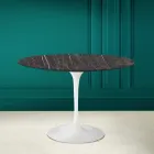 Mesa Tulipa Eero Saarinen H 73 Redonda Cerâmica Noir Desire Made in Italy - Escarlate Viadurini
