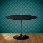 Mesa Tulipa Eero Saarinen H 73 Redonda Cerâmica Sirius Made in Italy - Escarlate Viadurini