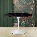 Mesa Tulipa Eero Saarinen H 74 Redonda em mármore preto Marquinia Made in Italy - Escarlate