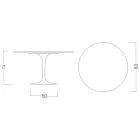 Mesa Tulipa Eero Saarinen H 73 Redonda em Preto Absoluto Made in Italy - Scarlet Viadurini