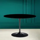 Mesa Tulipa Eero Saarinen H 73 Redonda em Preto Absoluto Made in Italy - Scarlet Viadurini