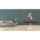 Mesa Tulipa Eero Saarinen H 73 Redonda em Carvalho tingido de pau-rosa Made in Italy - Escarlate Viadurini