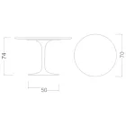 Mesa Tulipa Eero Saarinen H 74 com tampo em laminado líquido branco Made in Italy - Escarlate Viadurini