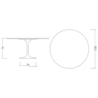 Mesa Eero Saarinen Tulip H 74 com tampo em MDF laminado líquido preto - Scarlet Viadurini