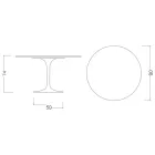 Mesa Tulipa de Eero Saarinen, altura 74, em cerâmica Somnia, fabricada na Itália - Escarlate Viadurini