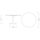 Mesa Tulipa Eero Saarinen H 74 em mármore Arabescato Made in Italy - Escarlate Viadurini