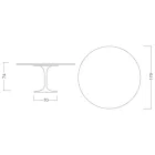 Mesa Tulipa Eero Saarinen H 74 em mármore Arabescato Made in Italy - Escarlate Viadurini