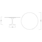 Mesa Tulipa Eero Saarinen H 74 em mármore de Carrara Made in Italy - Escarlate Viadurini