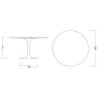 Mesa Tulipa Eero Saarinen H 74 em mármore de Carrara Statuarietto Made in Italy - Escarlate Viadurini