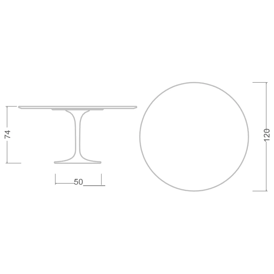 Mesa Tulipa Eero Saarinen H 74 em mármore de Carrara Statuarietto Made in Italy - Escarlate Viadurini