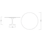 Mesa Tulipa Eero Saarinen H 74 em mármore escuro Emperador Made in Italy - Escarlate Viadurini