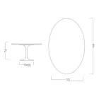 Mesa Tulipa H 74 Oval em Cerâmica Aura 22 Fabricada na Itália - Escarlate Viadurini