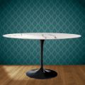 Mesa Tulipa H 74 Oval em Cerâmica Aura 22 Fabricada na Itália - Escarlate