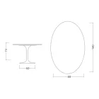 Mesa Tulipa H 74 Oval em Cerâmica Domoos, fabricada na Itália - Escarlate Viadurini