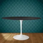 Mesa Tulipa H 74 Oval em Cerâmica Domoos, fabricada na Itália - Escarlate Viadurini