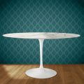 Mesa Tulipa H 74 Oval em Cerâmica Polida, fabricada na Itália - Escarlate