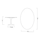 Mesa Tulipa H 74 Oval em Cerâmica Salina, fabricada na Itália - Escarlate Viadurini