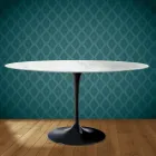 Mesa Tulipa H 74 Oval em Cerâmica Salina, fabricada na Itália - Escarlate Viadurini