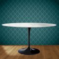 Mesa Tulipa H 74 Oval em Cerâmica Salina, fabricada na Itália - Escarlate