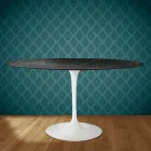 Mesa Tulipa H 74 Oval em Cerâmica Somnia, fabricada na Itália - Scarlet Viadurini