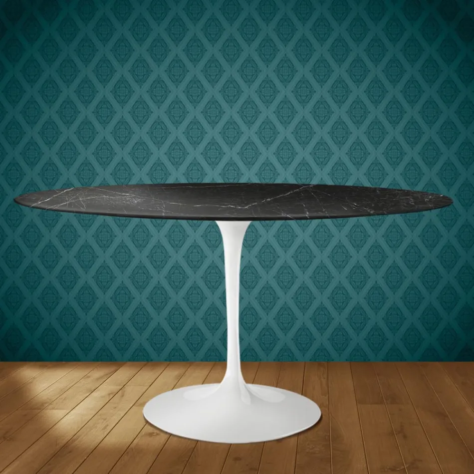 Mesa Tulipa H 74 Oval em Cerâmica Somnia, fabricada na Itália - Scarlet Viadurini