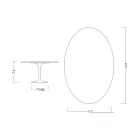 Mesa Tulipa H 74 Oval em Cerâmica Somnia, fabricada na Itália - Scarlet Viadurini