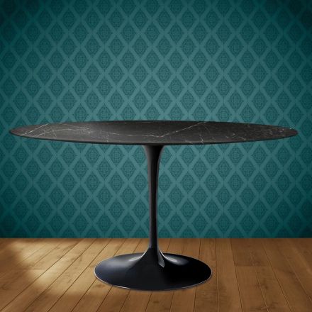 Mesa Tulipa H 74 Oval em Cerâmica Somnia, fabricada na Itália - Scarlet Viadurini