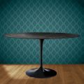 Mesa Tulipa H 74 Oval em Cerâmica Somnia, fabricada na Itália - Scarlet