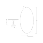 Mesa Tulipa Eero Saarinen H 74 Oval em mármore escuro Emperador Made in Italy - Escarlate Viadurini