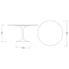 Mesa Tulipa Redonda Eero Saarinen H 74 em laminado líquido branco Made in Italy - Escarlate Viadurini