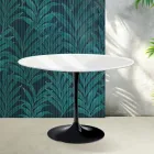 Mesa Saarinen Tulip, 74 cm de altura, em cerâmica Florim branca brilhante - Scarlet Viadurini