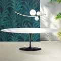 Mesa Saarinen Tulip, 74 cm de altura, em cerâmica Florim branca brilhante - Scarlet