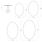 Mesa Saarinen Tulip H 74 cm em Matt Florim Statuario Ceramica - Scarlet Viadurini