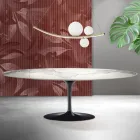Mesa Tulip Saarinen H 74 cm em Matt Florim Statuario Ceramica - Scarlet Viadurini