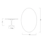 Mesa Tulipa Saarinen H 74 Oval em mármore de Carrara Statuarietto Made in Italy - Escarlate Viadurini