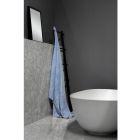 Toalha de banho de linho pesado azul claro com design luxuoso italiano - Jojoba Viadurini