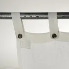 Cortina de linho branco claro com botões de design italiano de luxo - Geogeo Viadurini