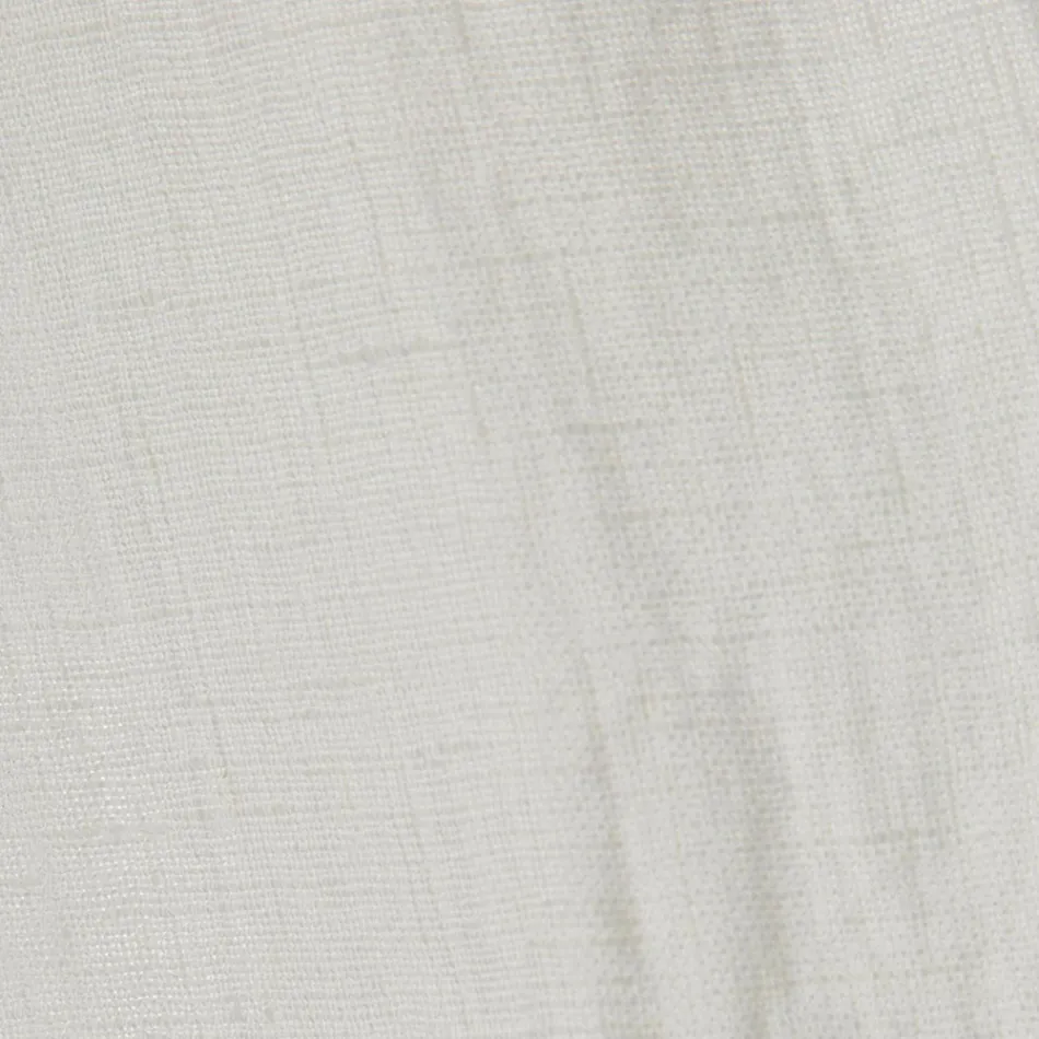 Cortina de linho branco claro com botões de design italiano de luxo - Geogeo Viadurini