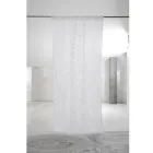 Cortina italiana luxuosa de linho claro com organza e bordado branco - Marinella Viadurini