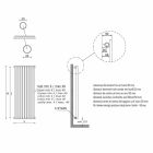Radiador de parede vertical em aço Design moderno 1017 watts - Zigolo Viadurini