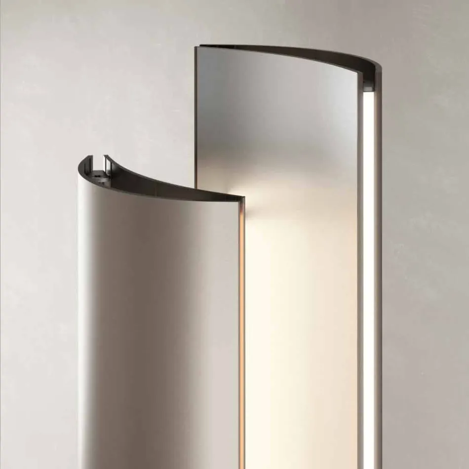 Radiador elétrico de piso com design de LED simples ou duplo a 500 W - Stilus Viadurini