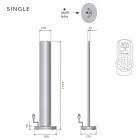 Radiador elétrico de piso com design de LED simples ou duplo a 500 W - Stilus Viadurini