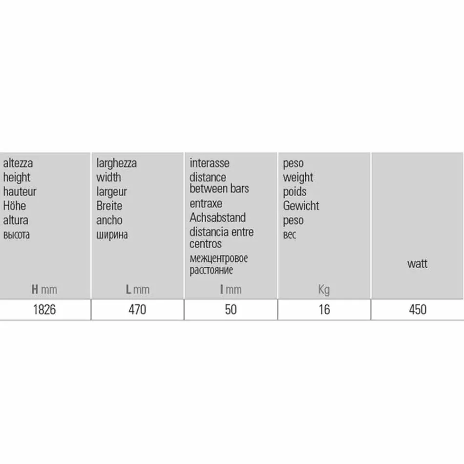 Piso elétrico do radiador do banheiro com design vertical 450 watts - Ottolungo Viadurini