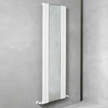 Radiador de Banheiro Vertical Design em Aço com Espelho de 587 W - Picchio Viadurini