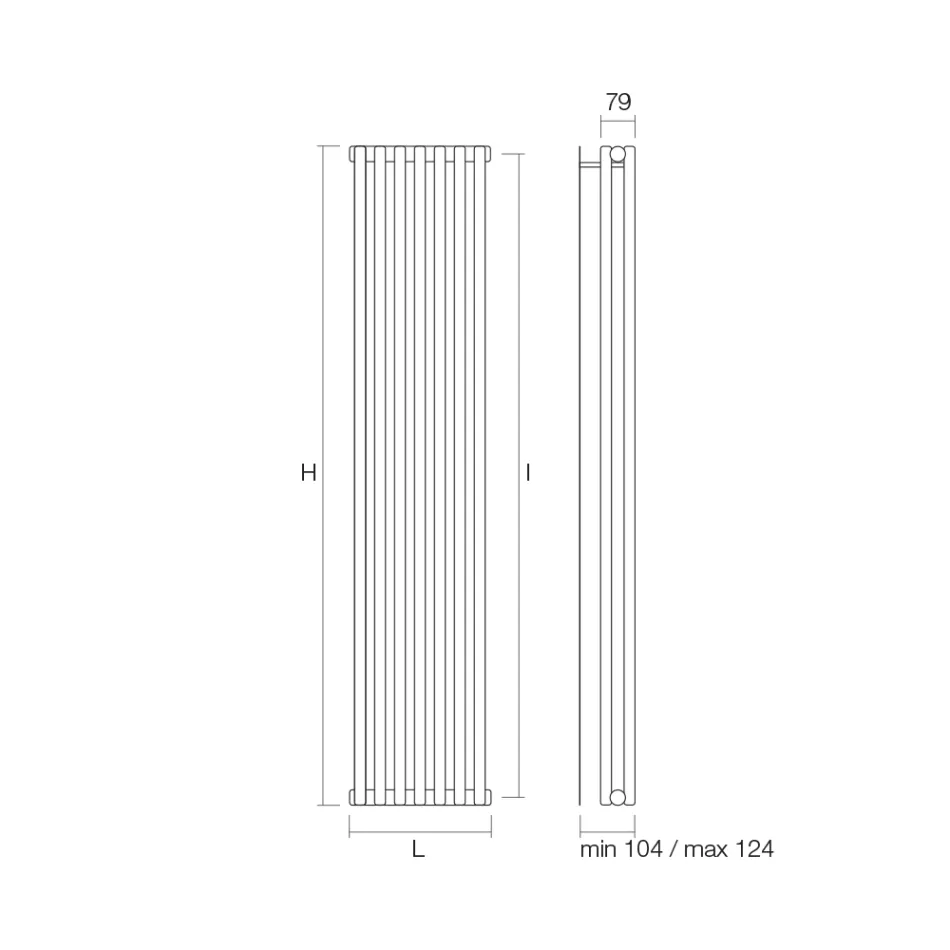 Radiador com Sistema Hidráulico em Aço Carbono Fabricado na Itália - Creme Viadurini
